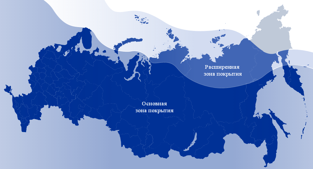 Карта покрытия России спутниками Турая